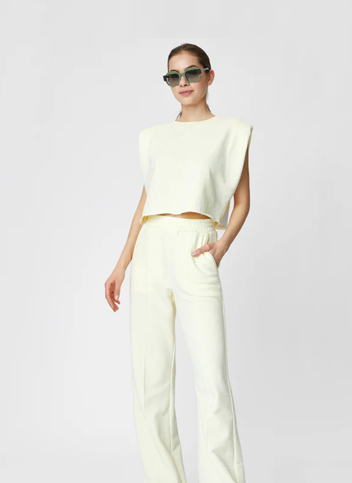 Ivory Cotton Pants