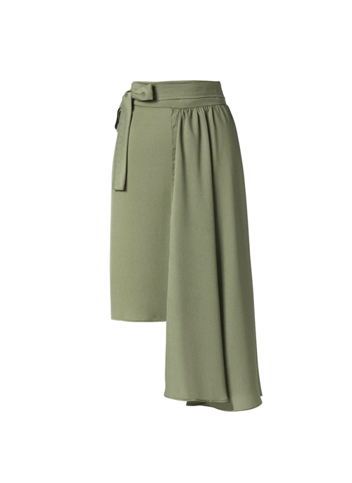 Green Wrap Skirt