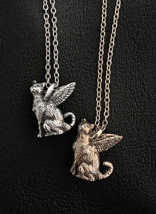 Winged Cat Necklace