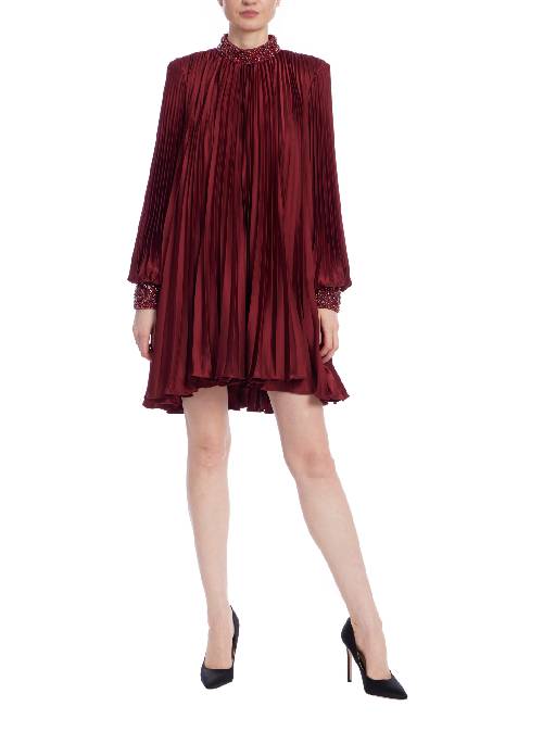 Pleated Shift Dress