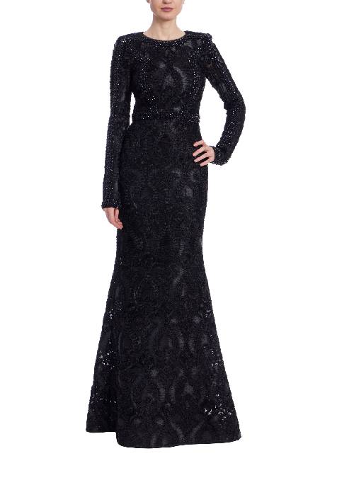 Lace Column Gown