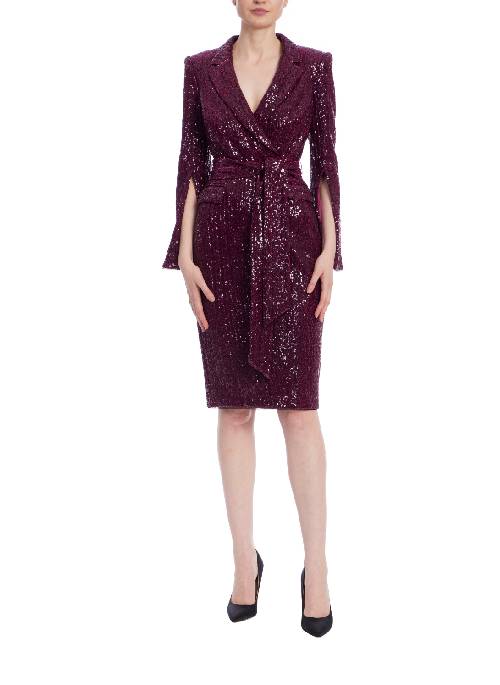 Sequin Wrap Dress