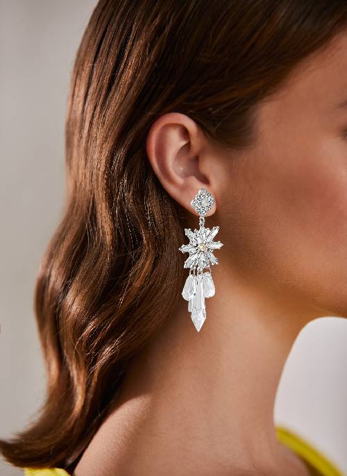 Crystal Flower Earrings