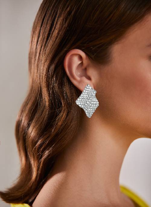 Wavy Crystal Earrings