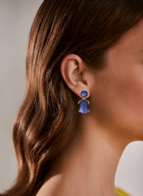 Cobalt Drop Earrings