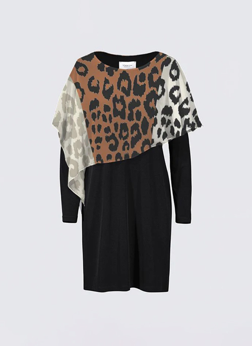 Leopard Cape Dress