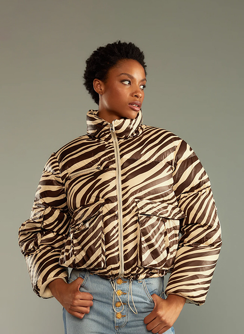 Zebra Puffer Jacket