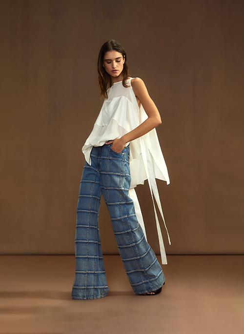 Windowpane Jeans