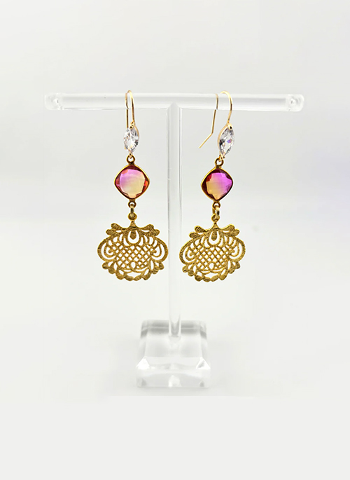 Pink Blossom Earrings