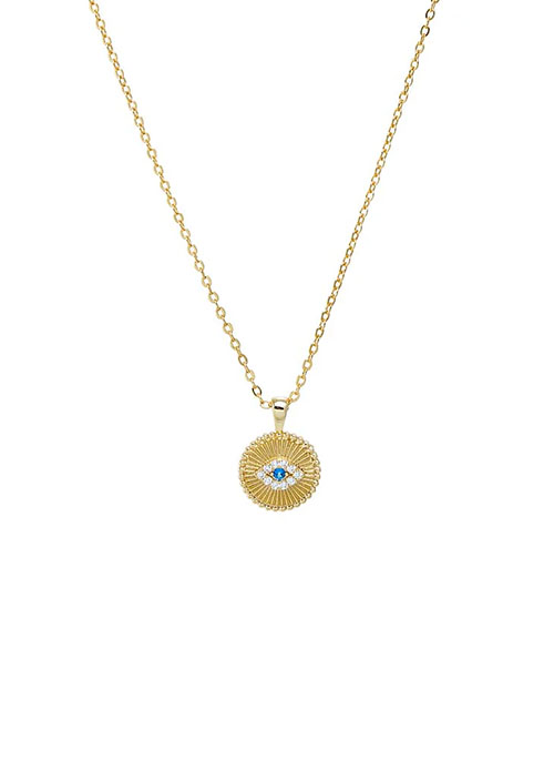 Evil Eye Disc Neckace