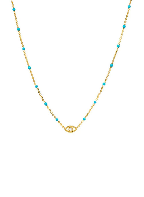 Evil Eye Disc Neckace