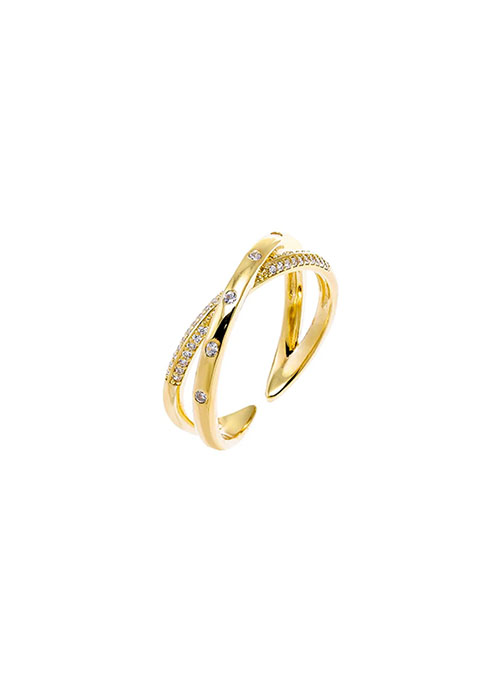 Pave Crisscross Ring