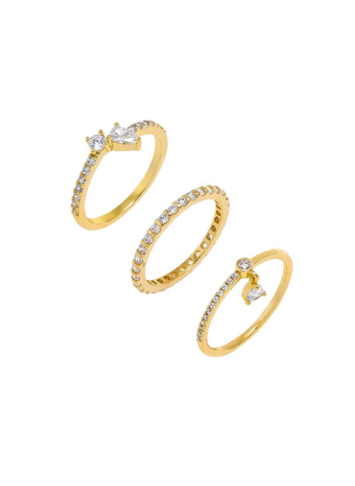 Teardrop Ring Set