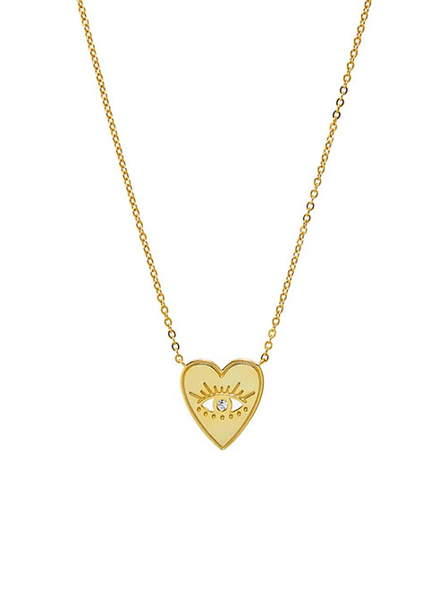 Evil Eye Heart Necklace