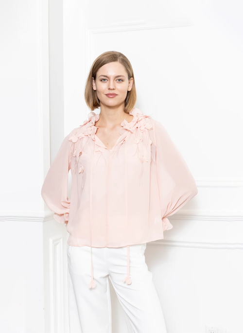 Front Tie Blouse