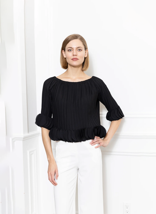 Petals Pleated Top