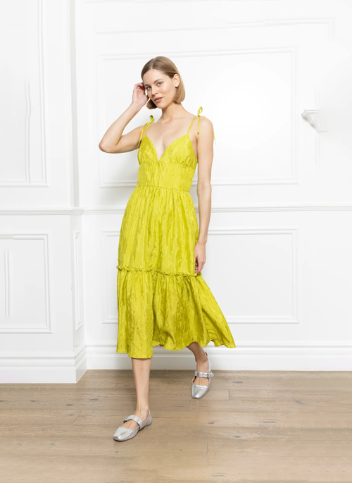 Crinkle Midi Dress