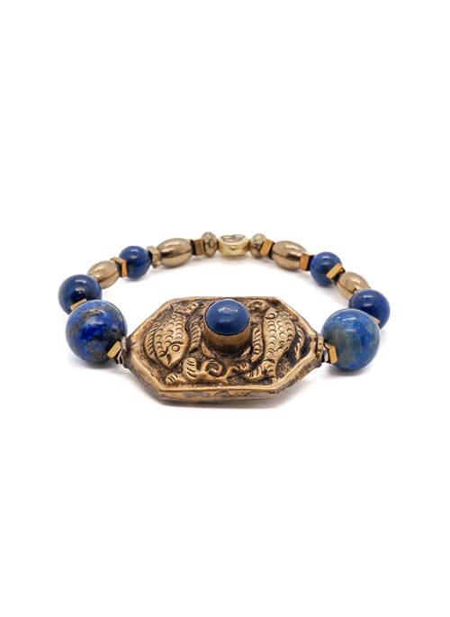 Nepal Fish & Lapis Bracelet