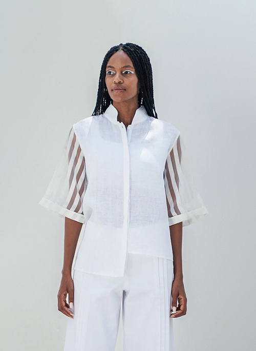 Asymmetrical Mandarin Shirt