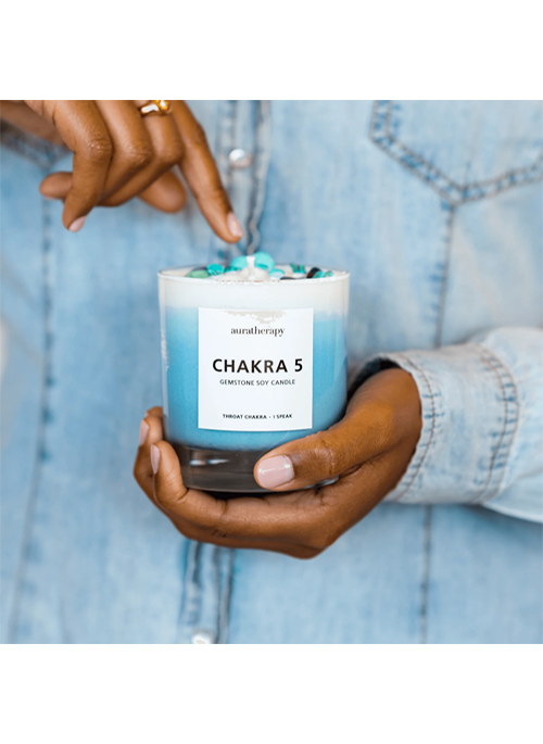 Chakra Gemstone Candle