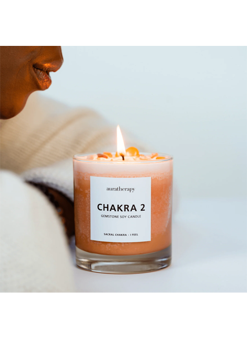 Chakra Gemstone Candle