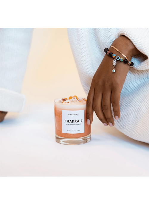 Chakra Gemstone Candle