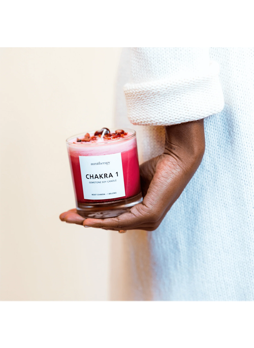 Chakra Gemstone Candle