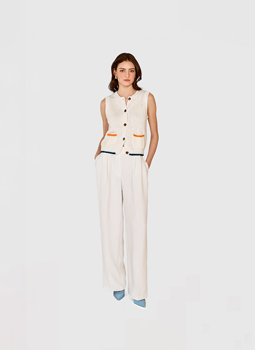 Button Front Vest 