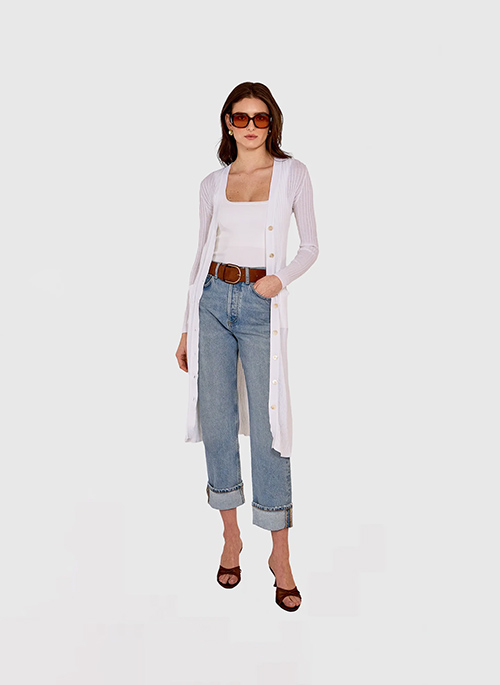 Rib Maxi Cardigan