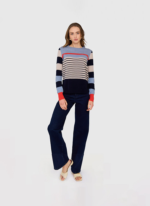 Striped Shirttail Crew