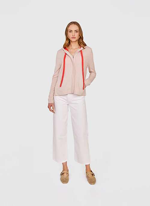 Hoodie w/ Contrast Ties