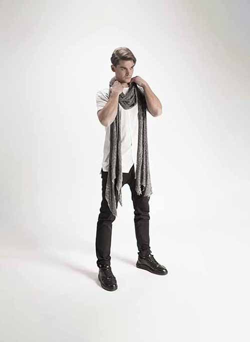 Anthracite Woven Scarf 
