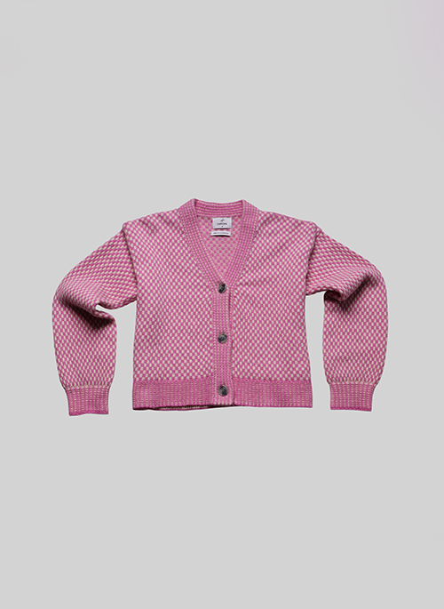Checkers Crop Cardigan