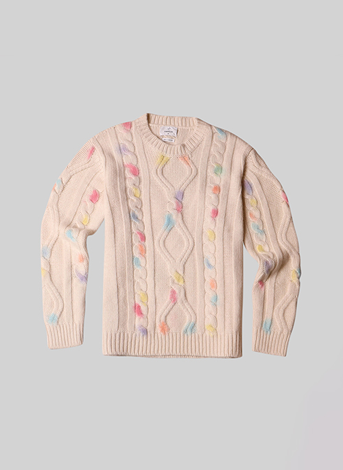 Confetti Cable Knit Crew
