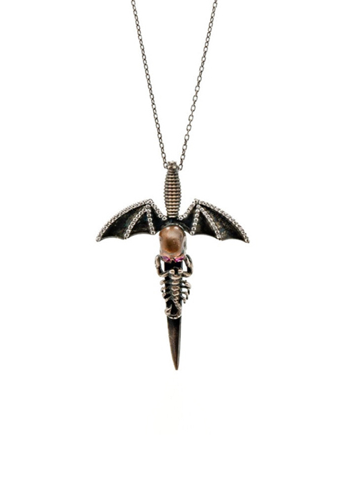 Eye Skull Sword Necklace