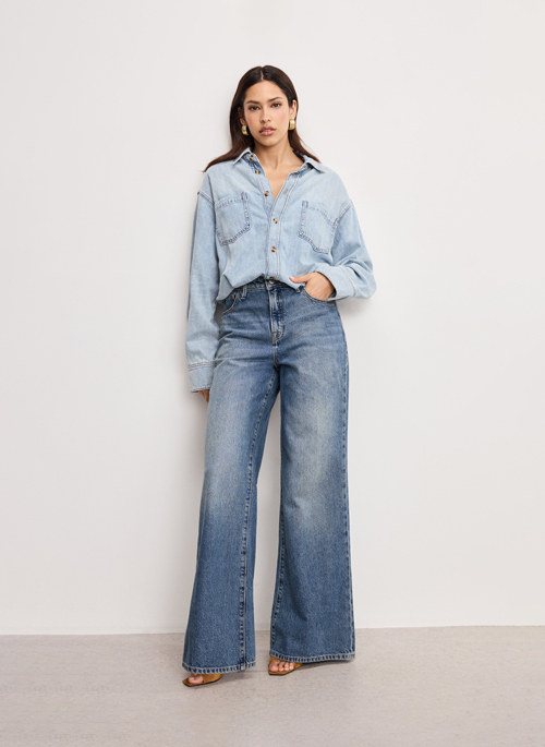 Denim Shirt Jumpsuit