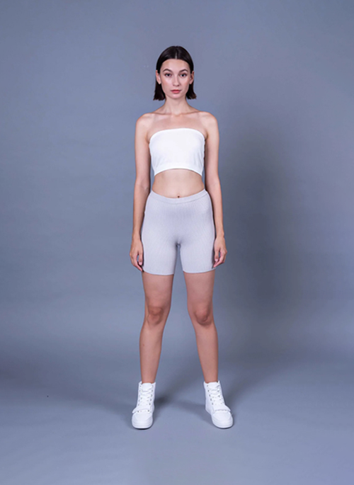 Ribbed Biker Short