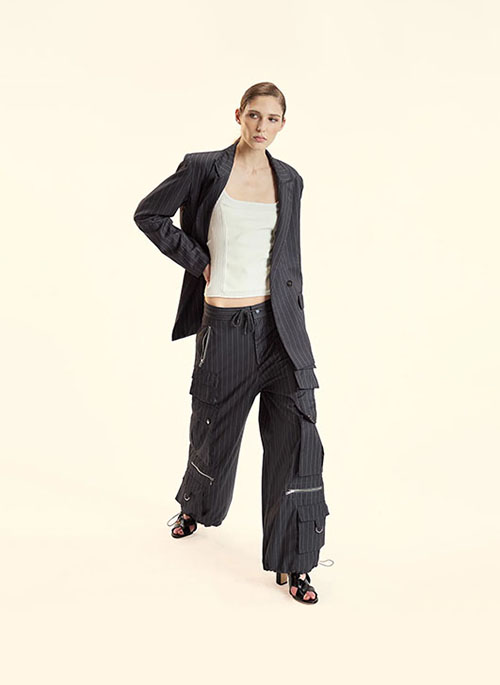 Pinstripe Cargo Pants