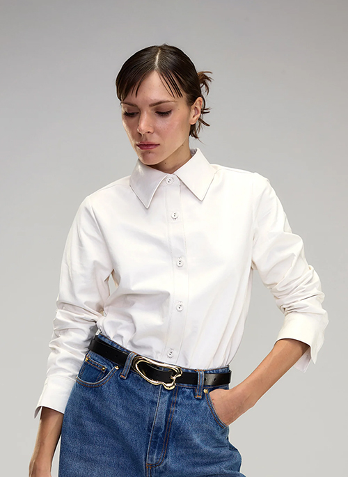 Leather Button Up