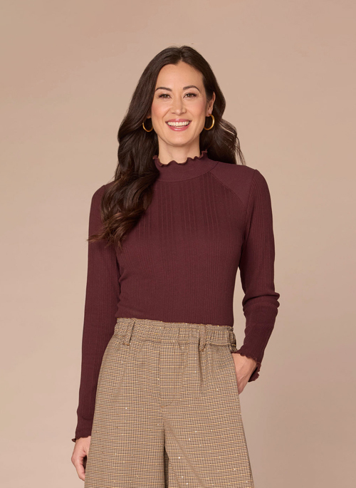 Mixed Media Knit Top