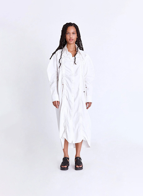 Drawstring Shirt Dress