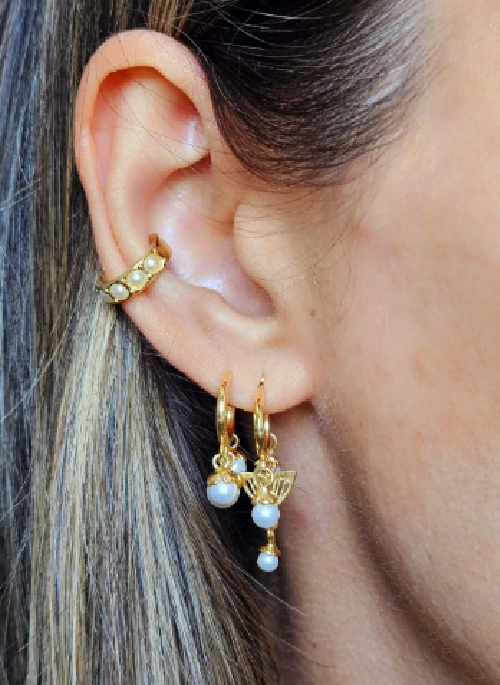 Rounded Leaf Earrings