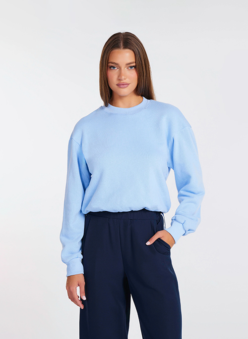 Bubble Hem Sweatshirt