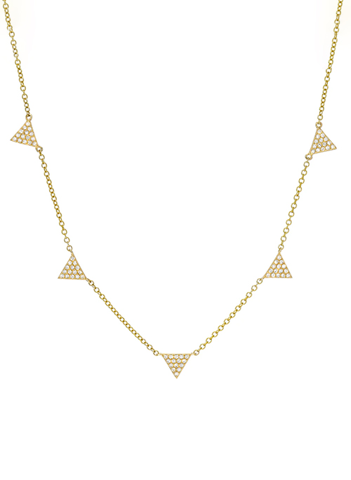 Triangle Pave Necklace