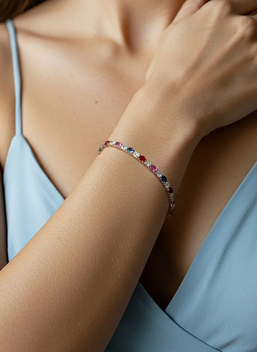 Multicolor Tennis Bracelet