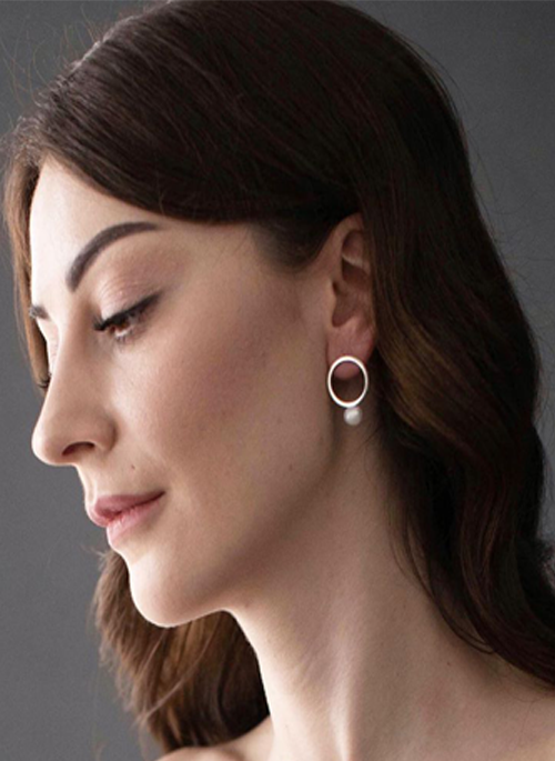 White Pearl Earrings