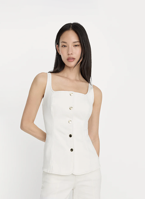 Sleeveless Denim Top