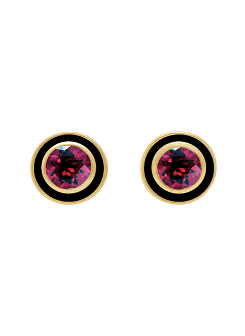 Rhodolite Stud Earrings