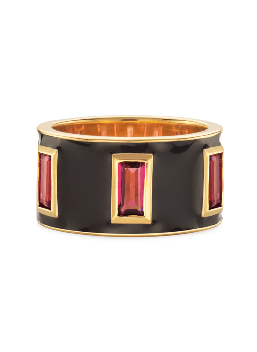 Rhodolite Drum Ring