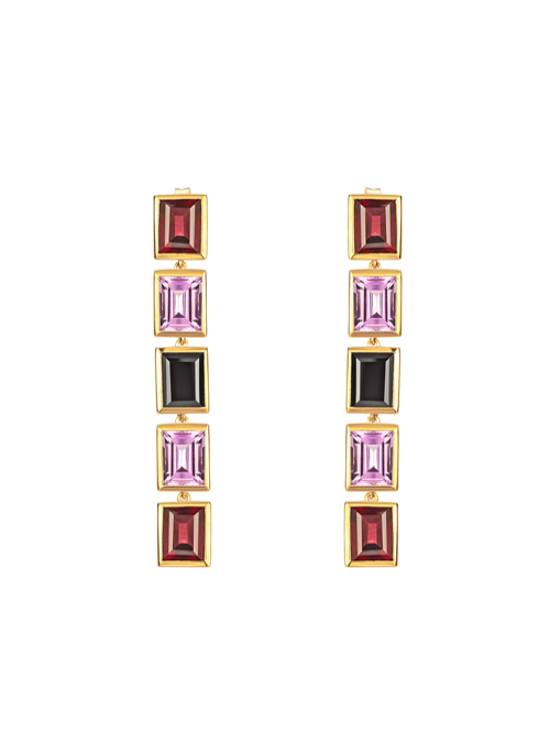 Rhodolite Drop Earrings